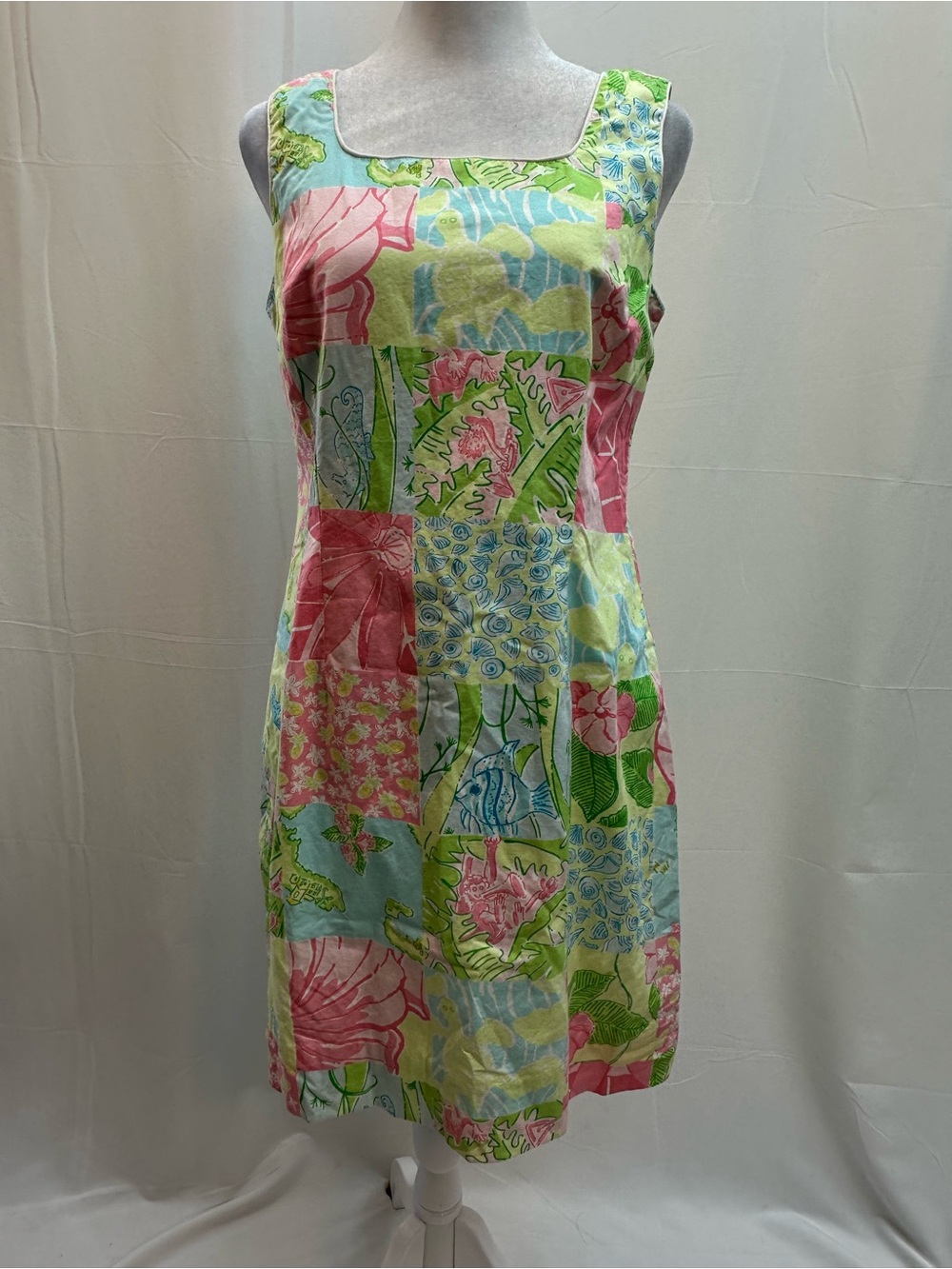 Lilly Pulitzer Multicolor Patchwork Floral Midi Dress 4